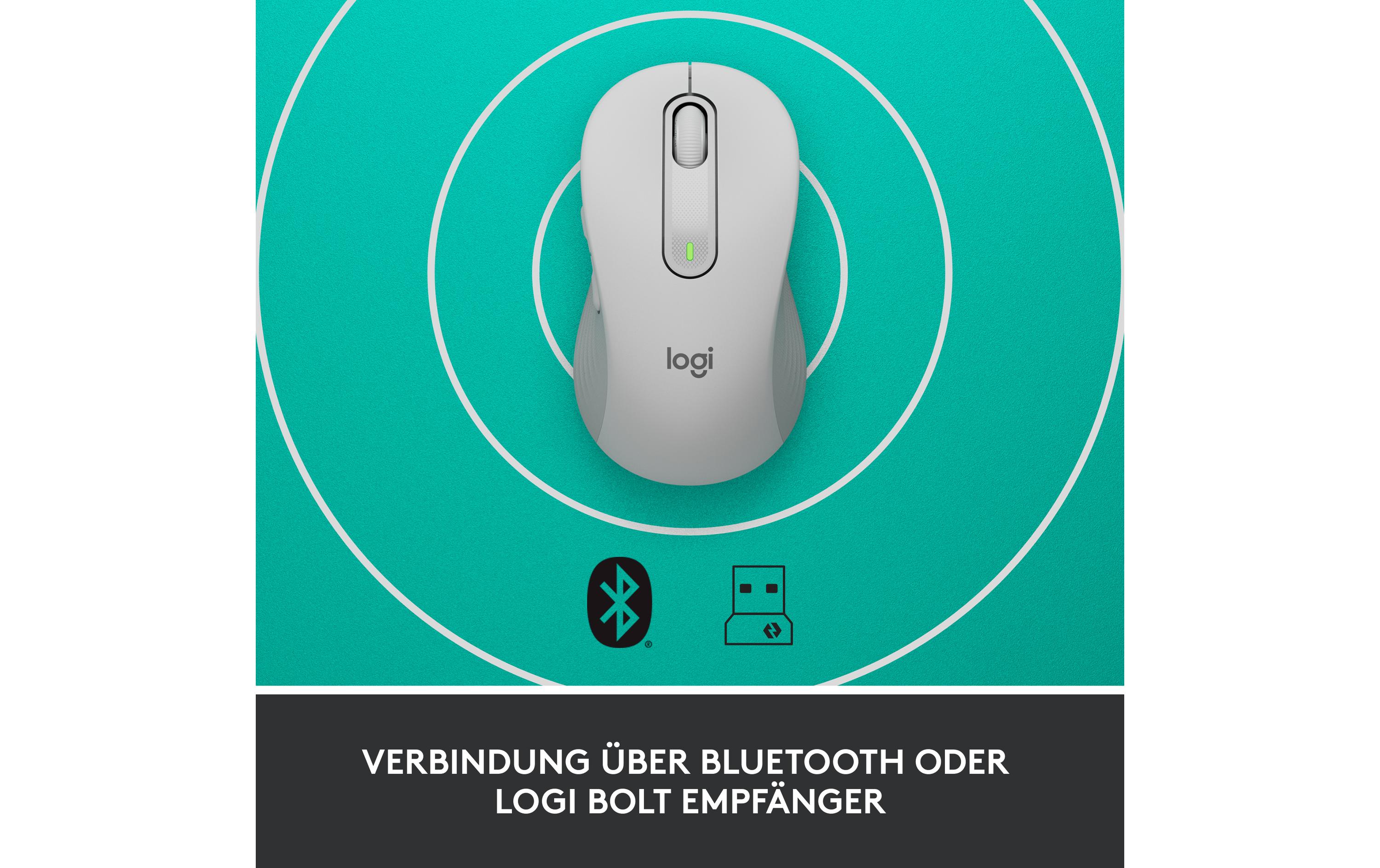 Maus Signature M650 L for Business WeissLogitech Wireless Mouse Signature M650 4000dpi Optisch weiss