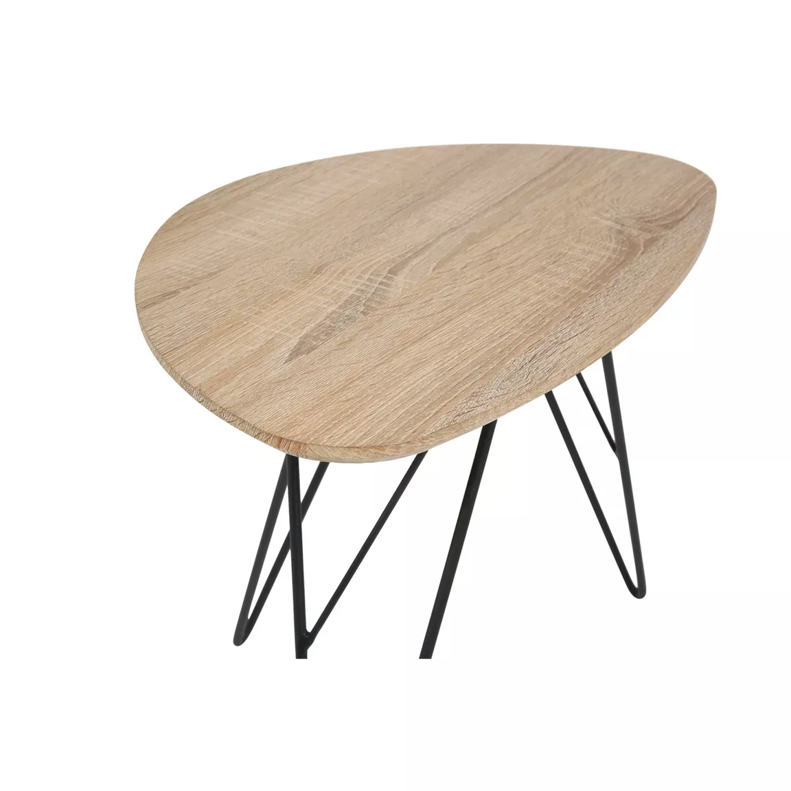 Table d'appoint tripode bois et métal (H40 cm) Gigogne