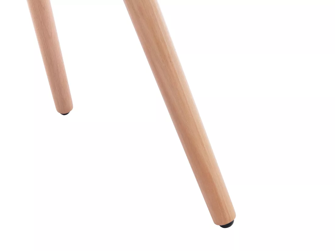 Chaise avec accoudoirs - Tissu et métal effet bois - Jaune - ELEANA