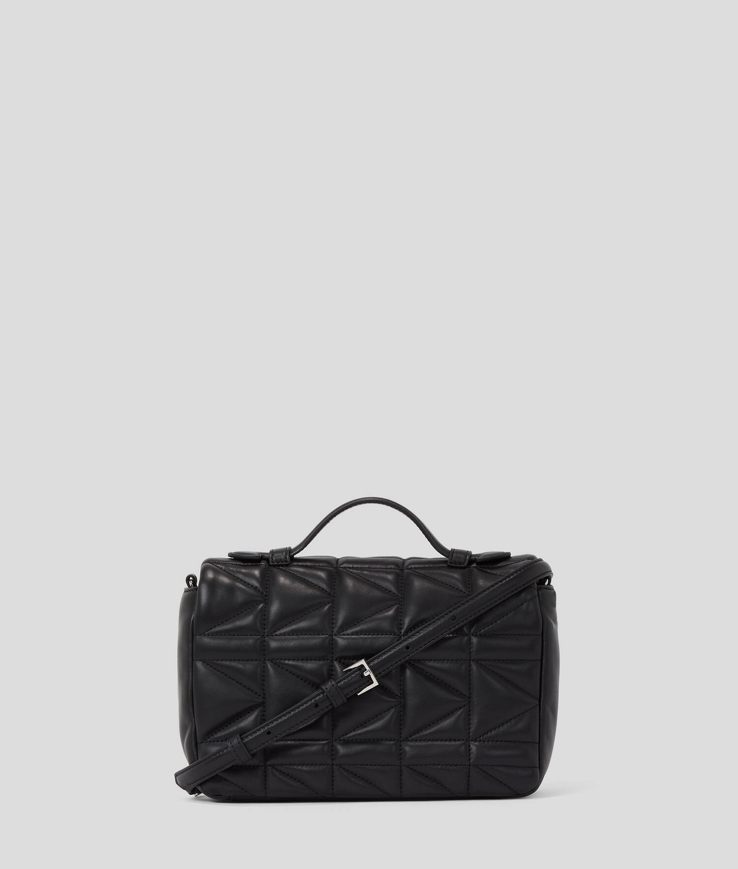 SAC BANDOULIÈRE AVEC ANSE SUPÉRIEURE K/KUILT - Noir-Nickel