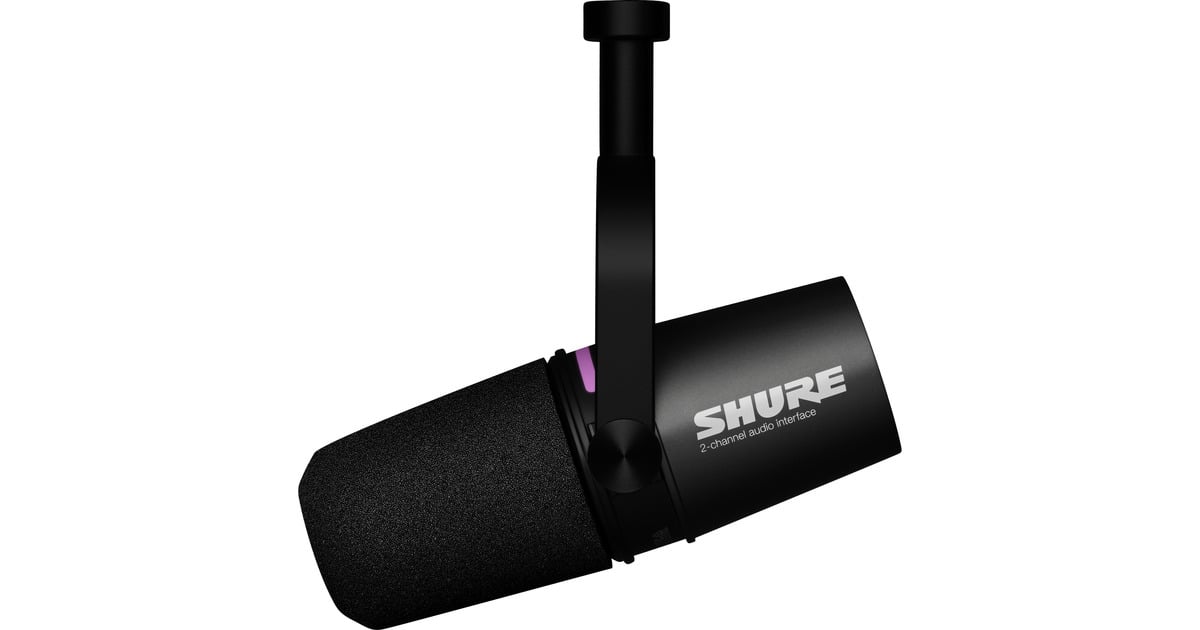 SHUREMV7i Slimme Microfoon & Interface  (Zwart)
