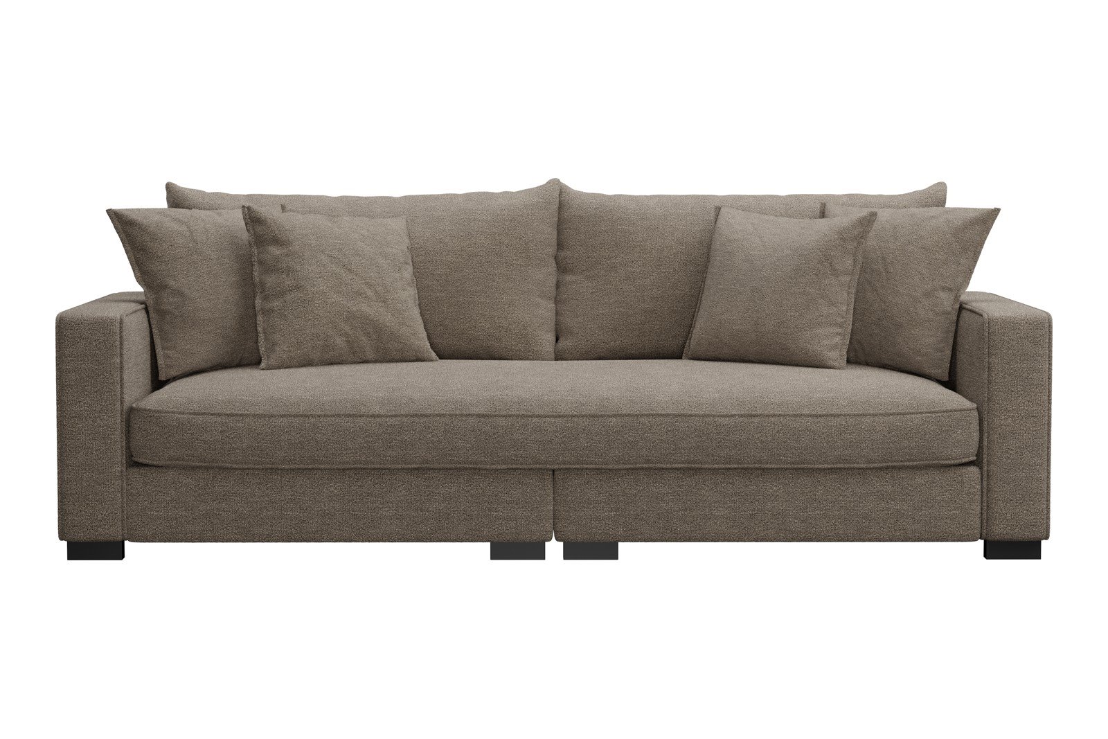 Rossi 3-seter sofa (1 setepute) Tekstil Beatto 1023 Grønn Grå, arm B med sorte ben. Std. Komfort.