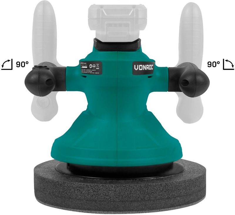 VONROC - Accu Polijstmachine - Ø240mm - 20V - Draadloos