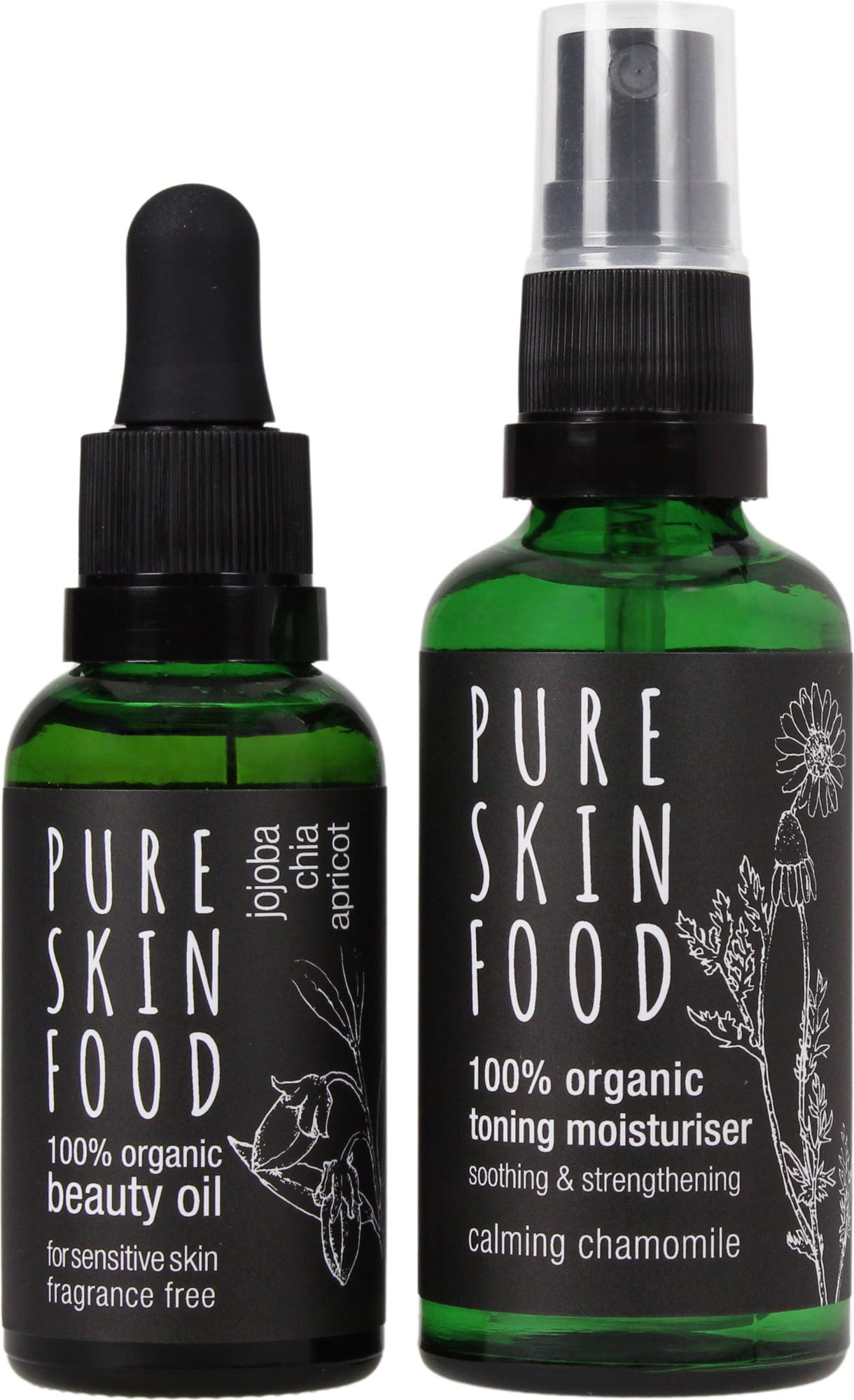 PURE SKIN FOOD  Organic Skincare Set For Sensitive Skin