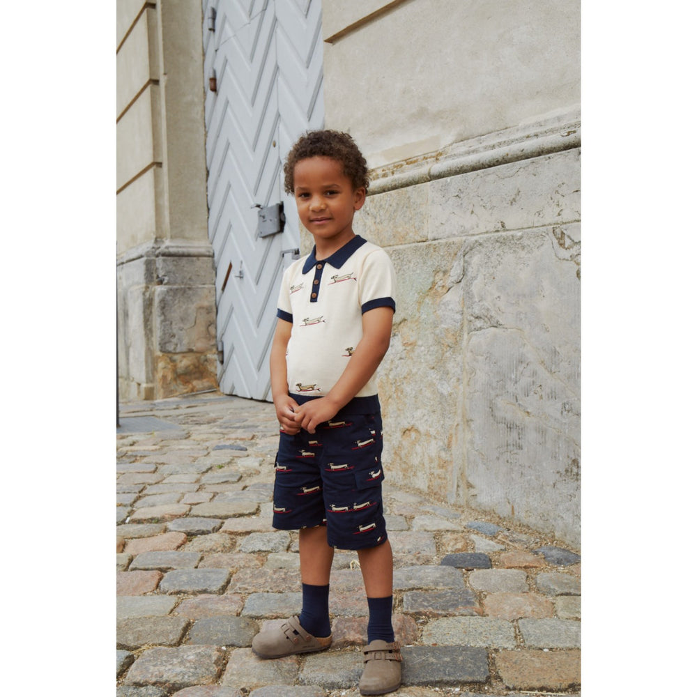Køb COPENHAGEN COLORS Navy m. Surfing Dog Twill Shorts