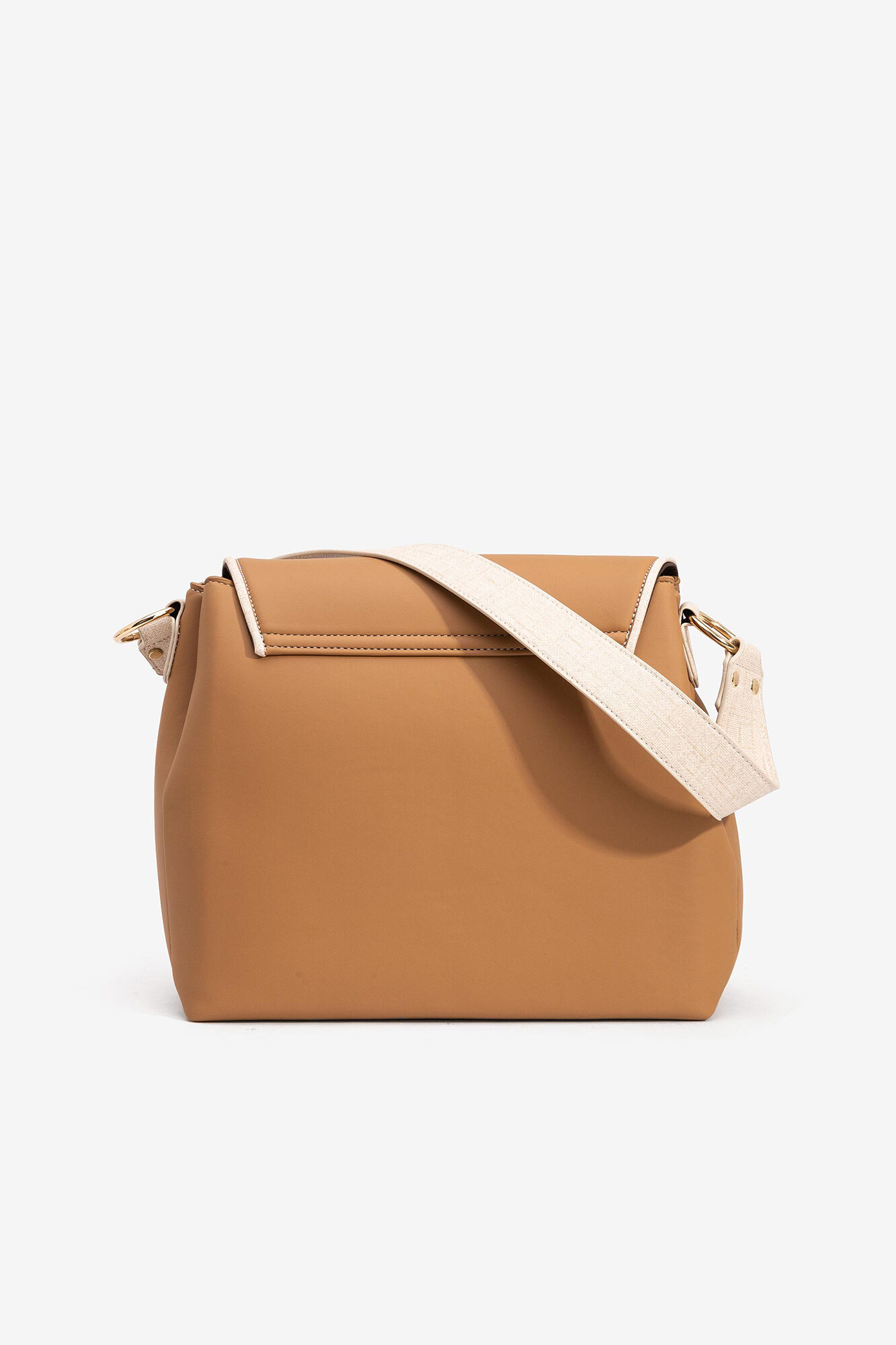 Bolsa de ombro combinada - Marrom escuro