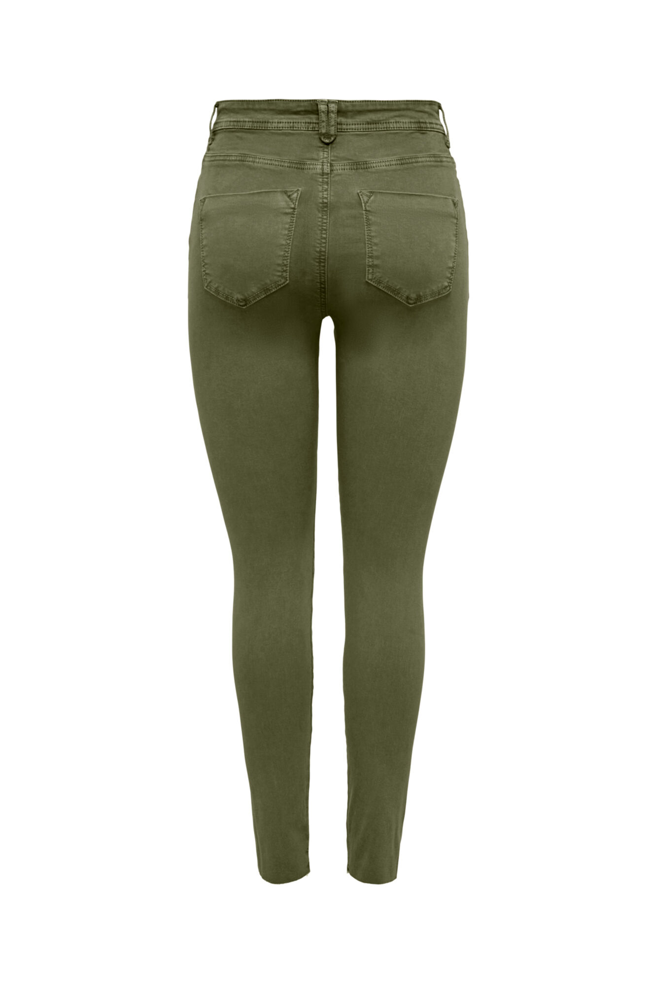 Calça jeans skinny e cintura alta