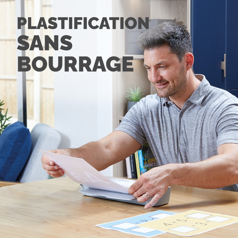 Plastifieuse Ion format A4, blanc/gris