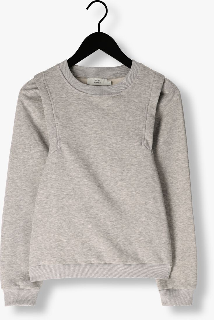 RUBY TUESDAY lichtgrijze ruby tuesday trui timothee sweat top with shoulder detail
