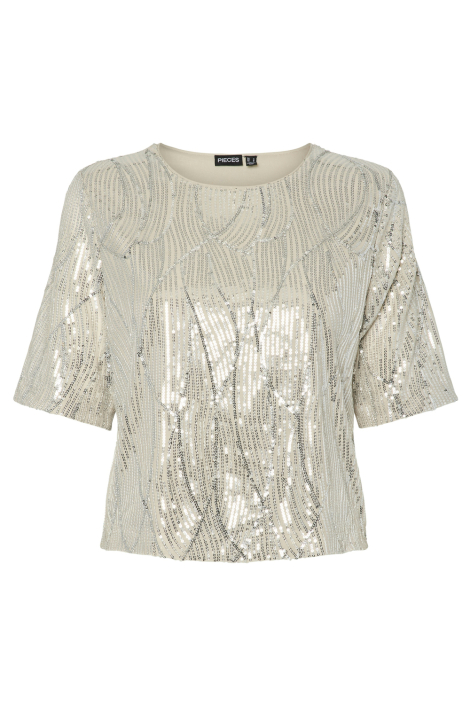 Pieces beige dames t-shirt