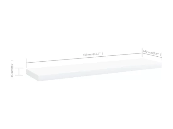 Panneaux de bibliothèque 4 pcs blanc bois d’ingénierie