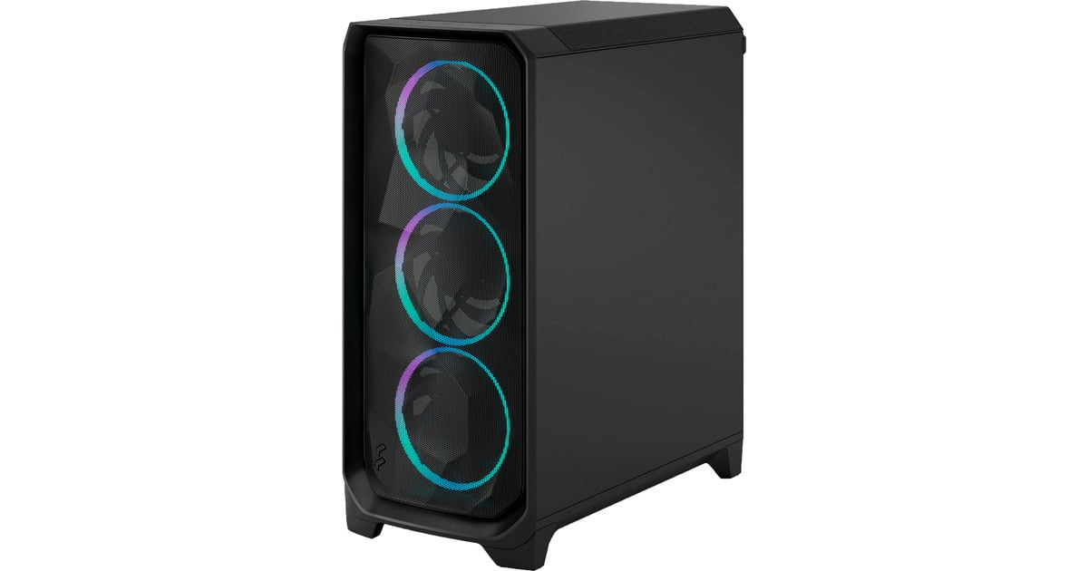 Fractal DesignMeshify 3 RGB midi tower behuizing  (Zwart | 2x USB-A | 1x USB-C | RGB | Tempered Glass)