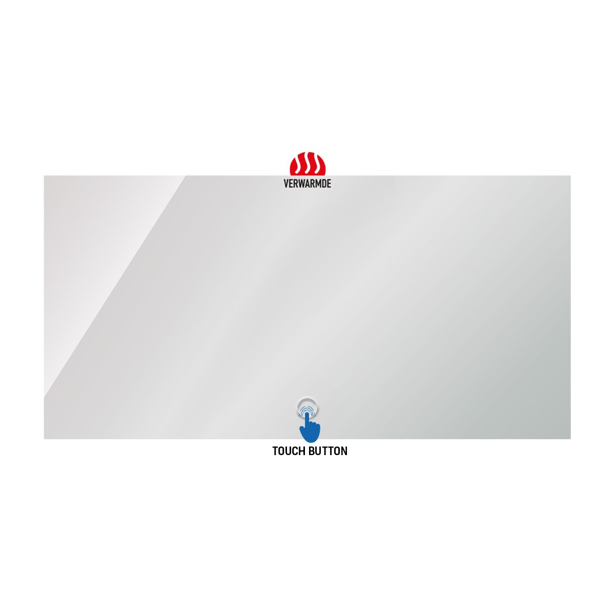 Sanigoods Queen spiegel met verlichting en verwarming 120x60cm
