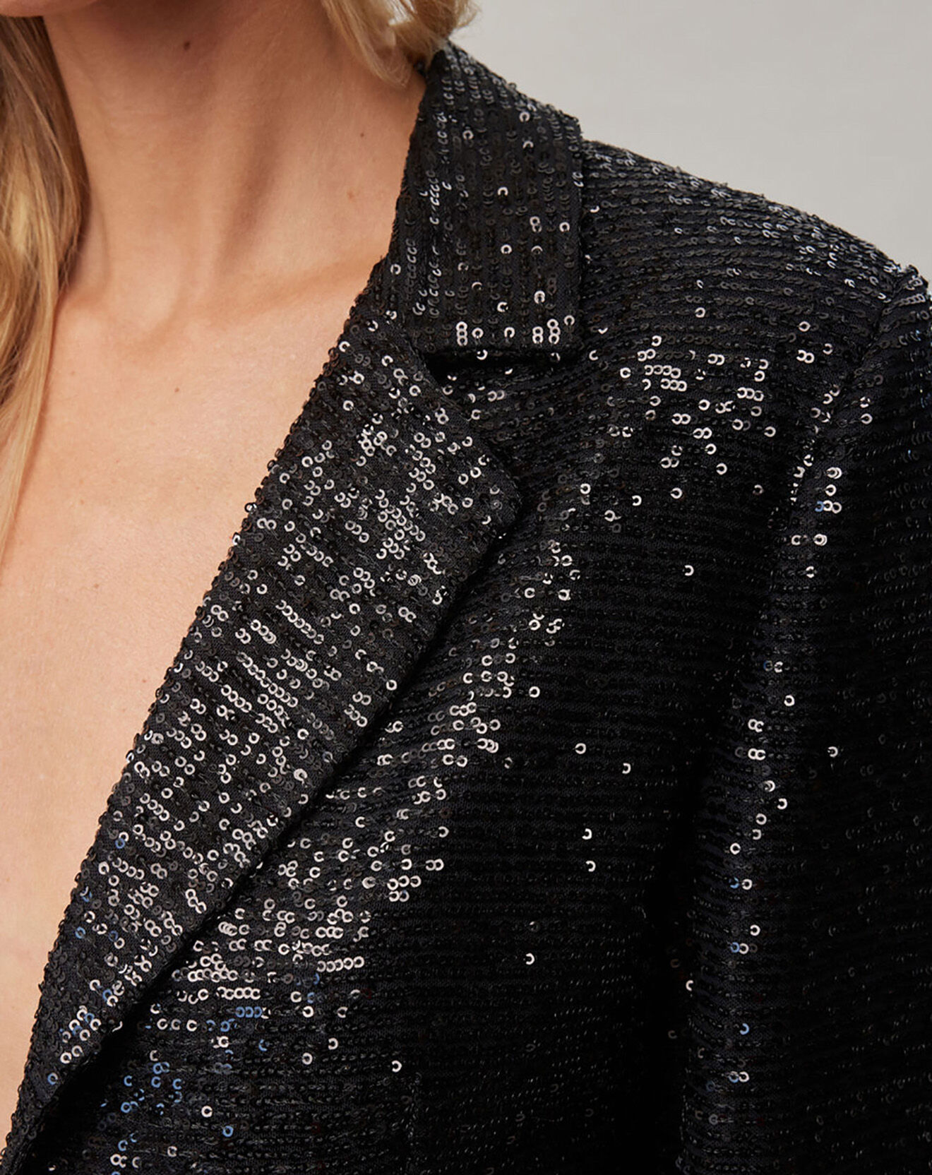 Lauren Vidal Veste Canyon à sequins noire