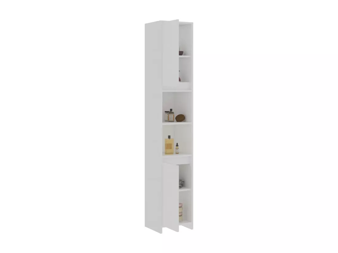 Armoire de salle de bain Blanc 30x30x183,5 cm Bois d'ingénierie