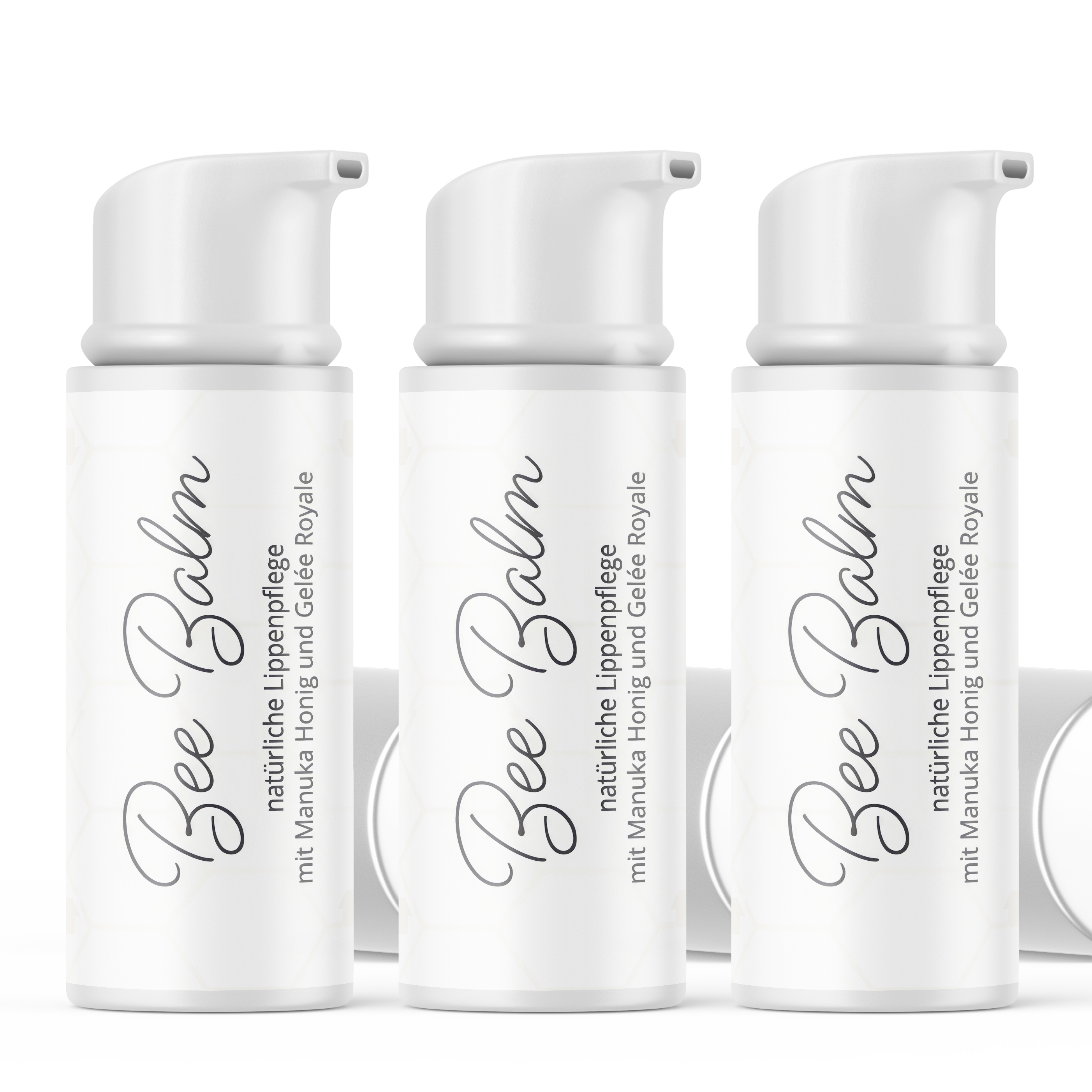 Vorteilsset: 3x Bee Balm - natürlicher Lippenbalsam mit Manuka Honig, Gelée Royale & Retinol