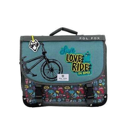 Cartable réversible Ride 41 cm - 2 compartiments - vélo - Pol Fox