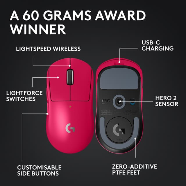 Logitech G Pro X Superlight 2 trådløs gamingmus