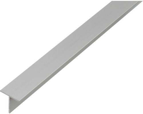 T-profiel aluminium, zilver geanodiseerd, 15x15x1,5 mm, 2 m