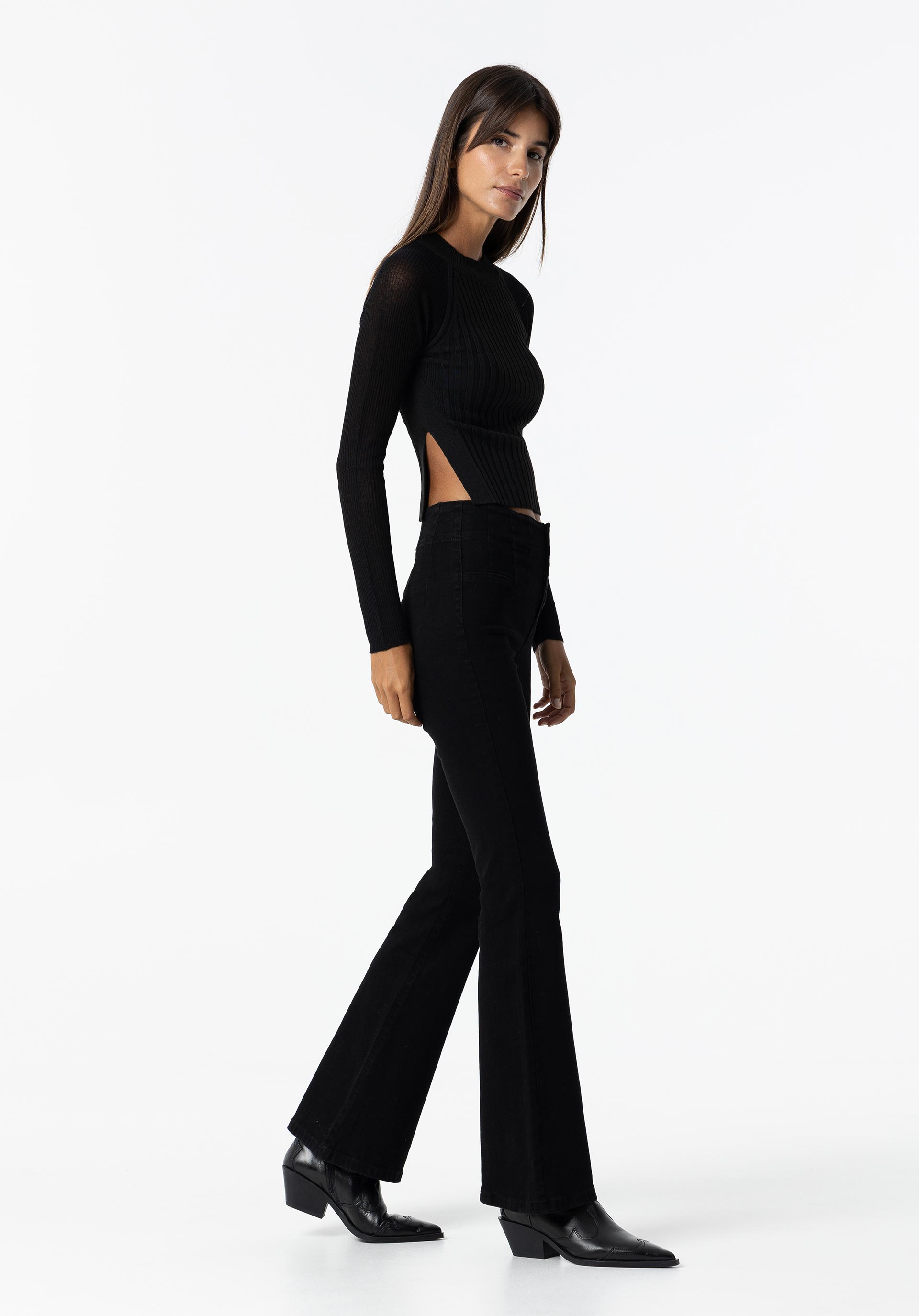 Jeans Flare de Cintura Alta