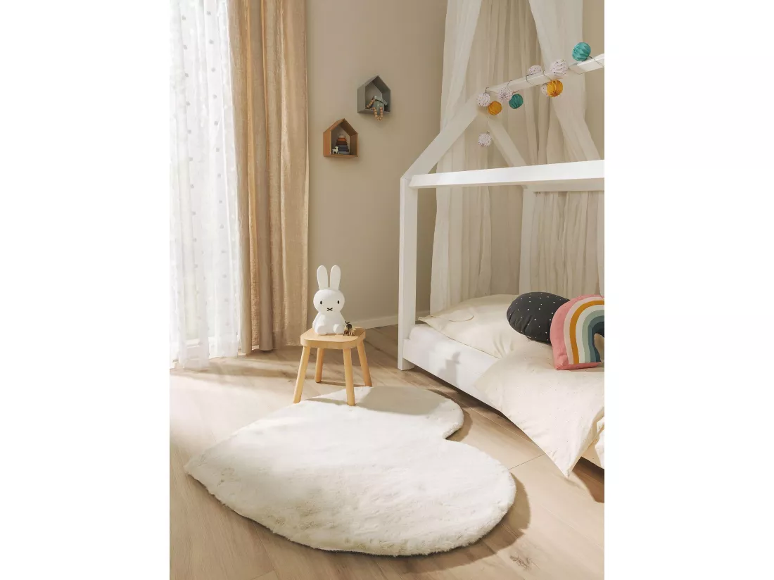 Tapis enfant Dave Crème 100x100 cm