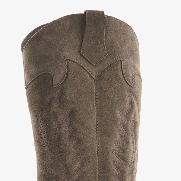 Harper suede dames western laarzen kaki