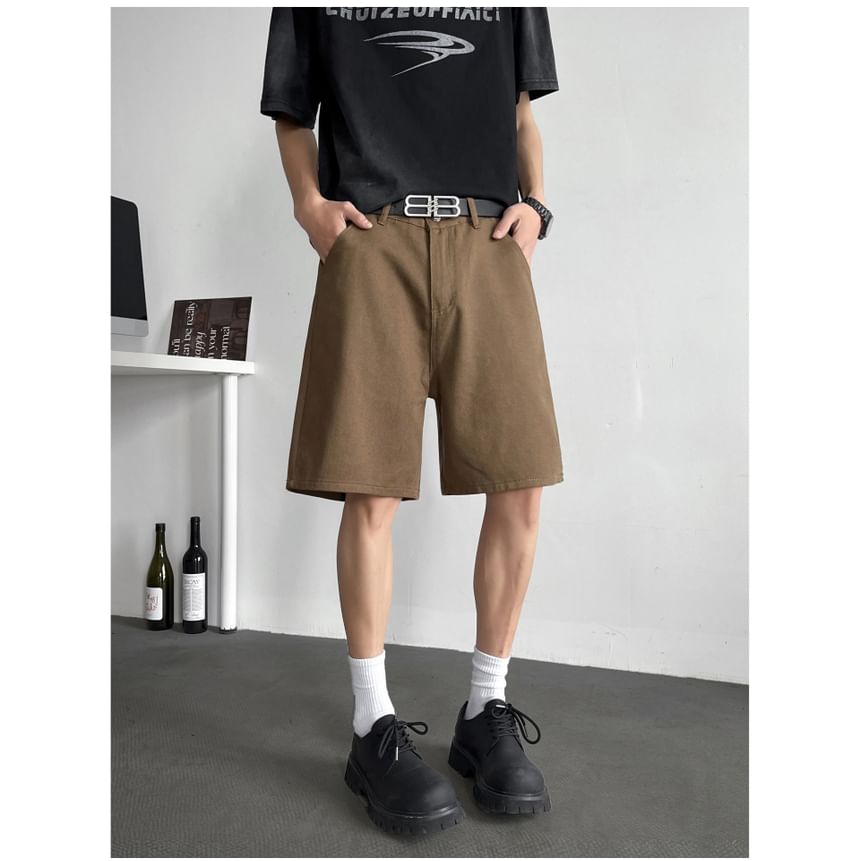 Filmas - Mid Rise Washed Wide Leg Jorts