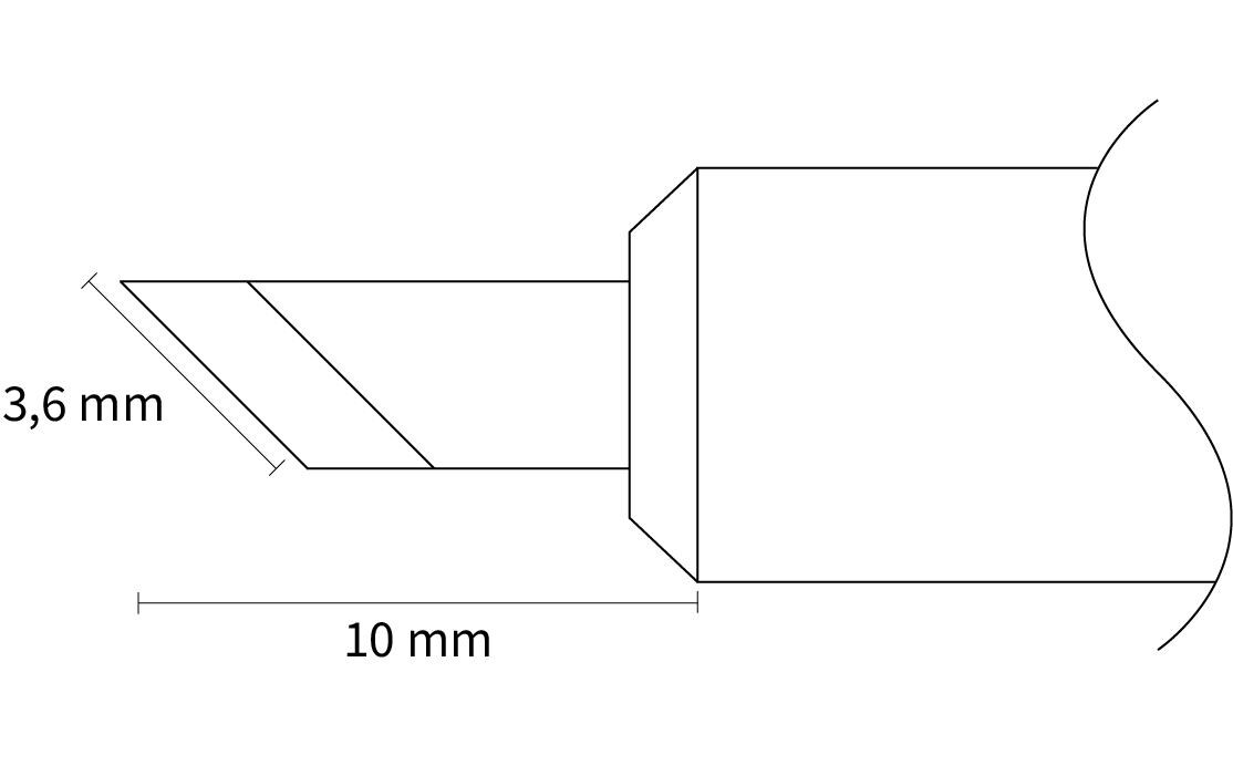 Lötspitze SI01-STK65 Meisselform 5 mmErsatzlötspitze für JT-SI01 Lötkolben