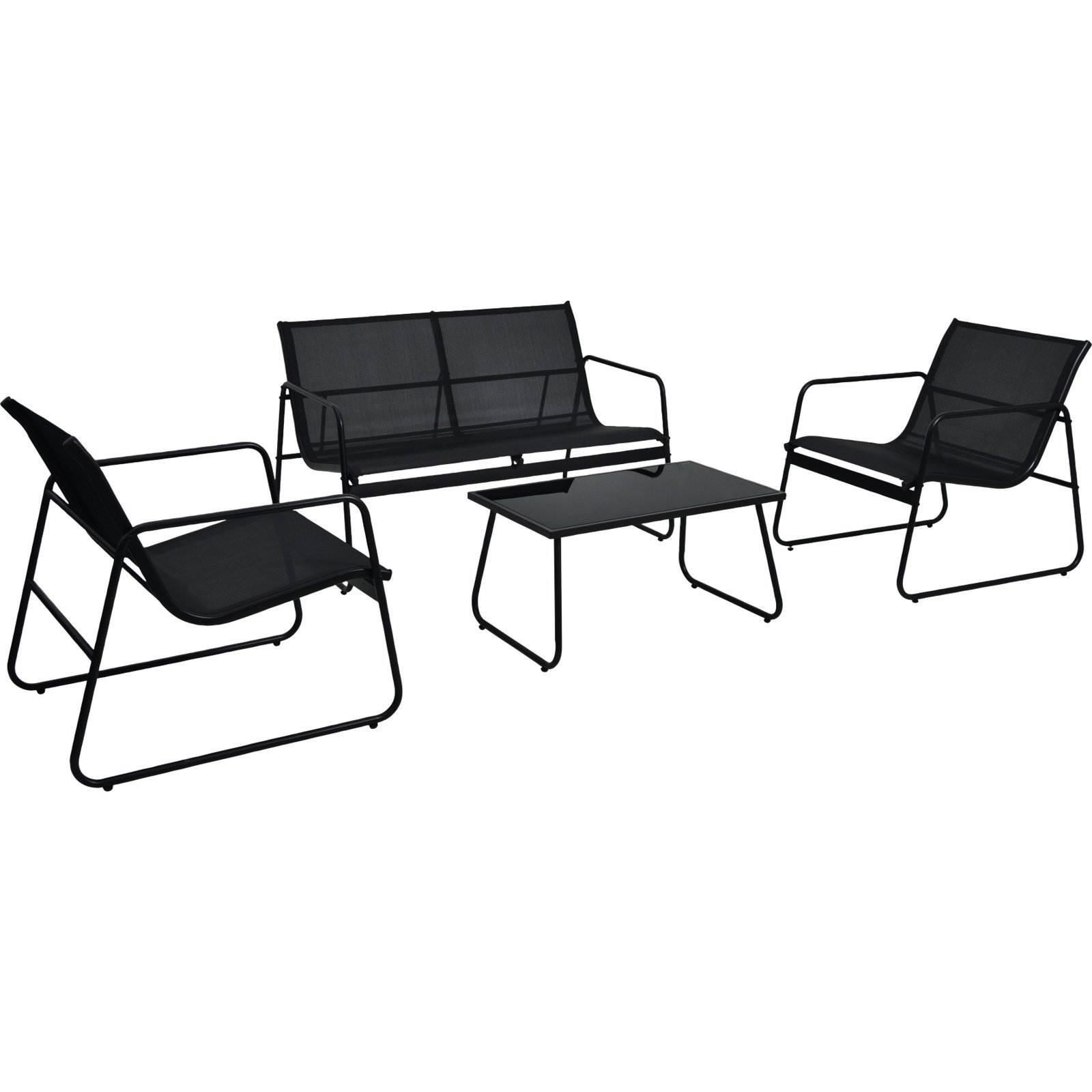 Gartenlounge Sevilla schwarz