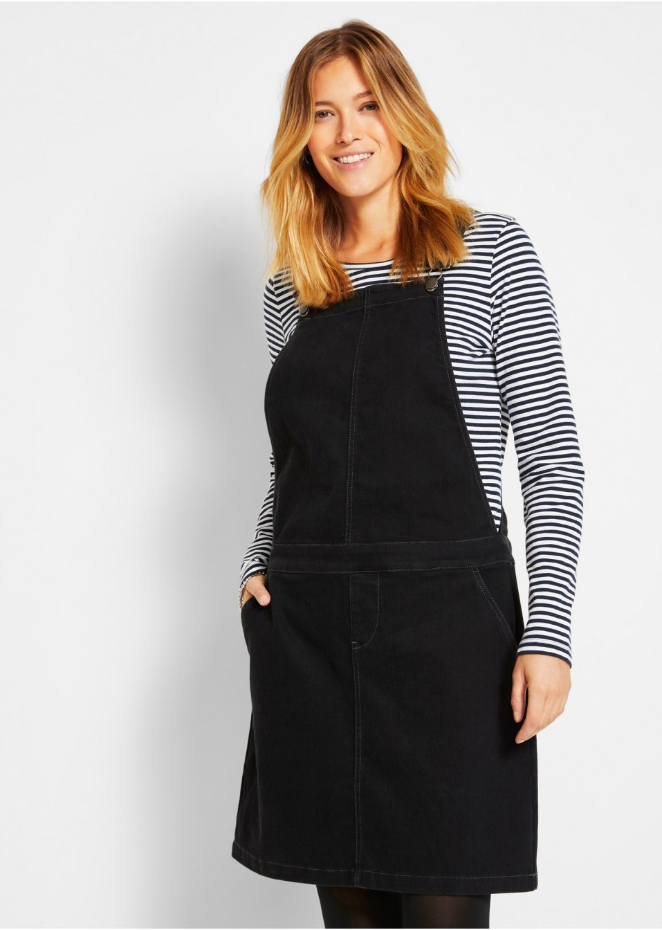 Robe en jean style salopette, super-soft