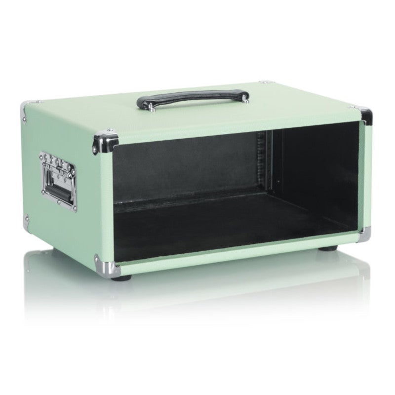 Gator Cases GR-RETRORACK-4SG Retro Rack Vintage Amp Vibe Rack Case 4U Seafoam Green