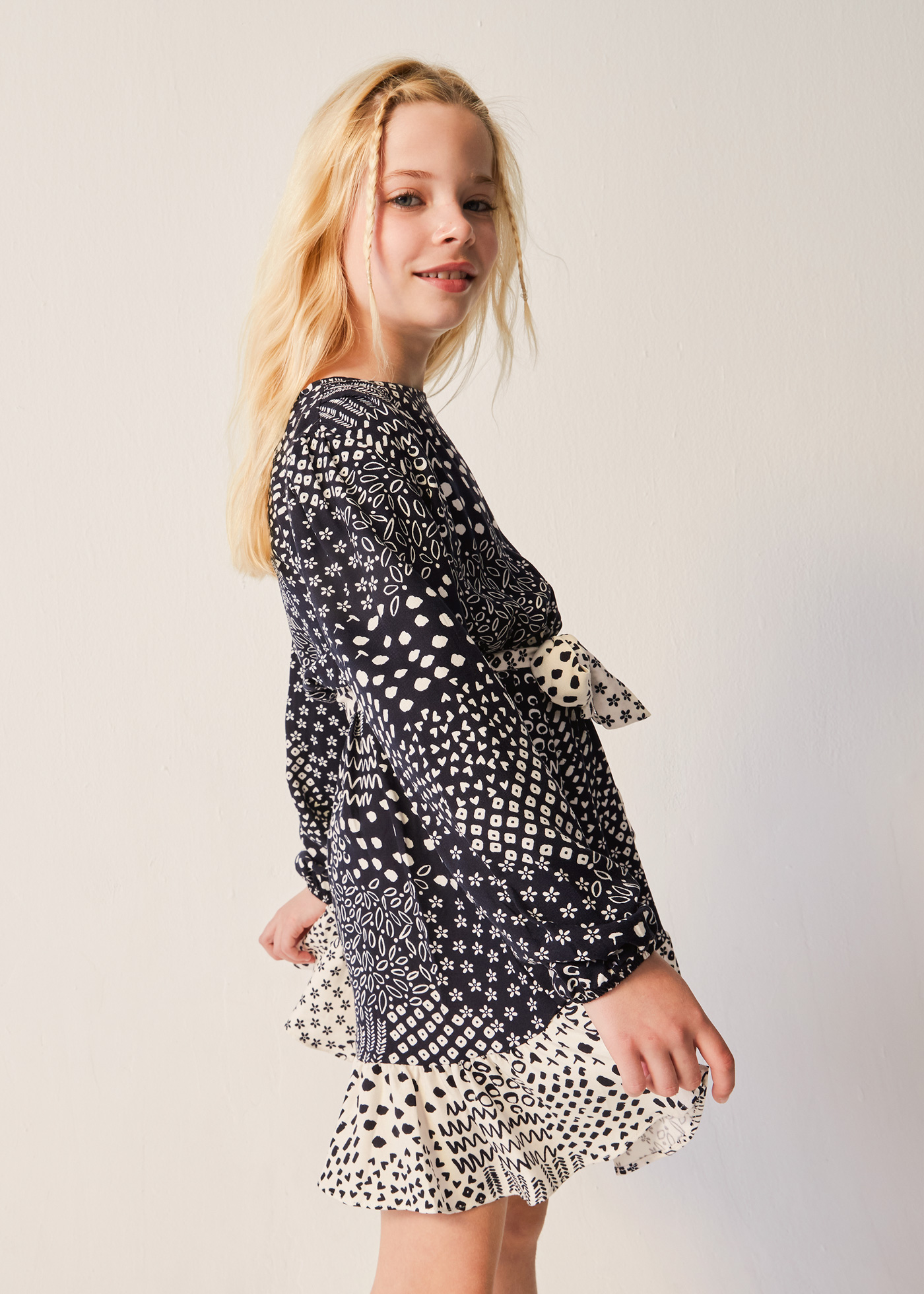 Vestido estampado para menina