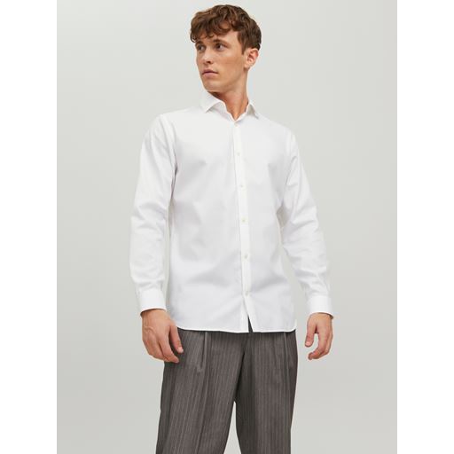 Jack&Jones Langærmet Skjorte, White, XL