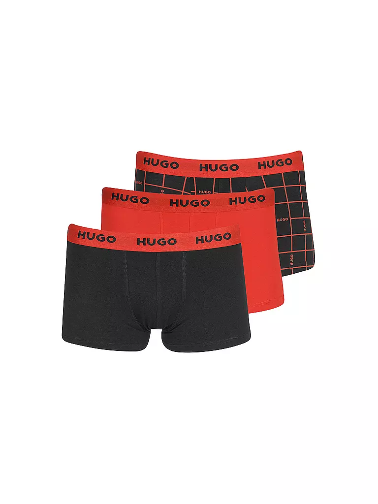 HUGO Pants 3-er Pkg schwarz rot schwarz