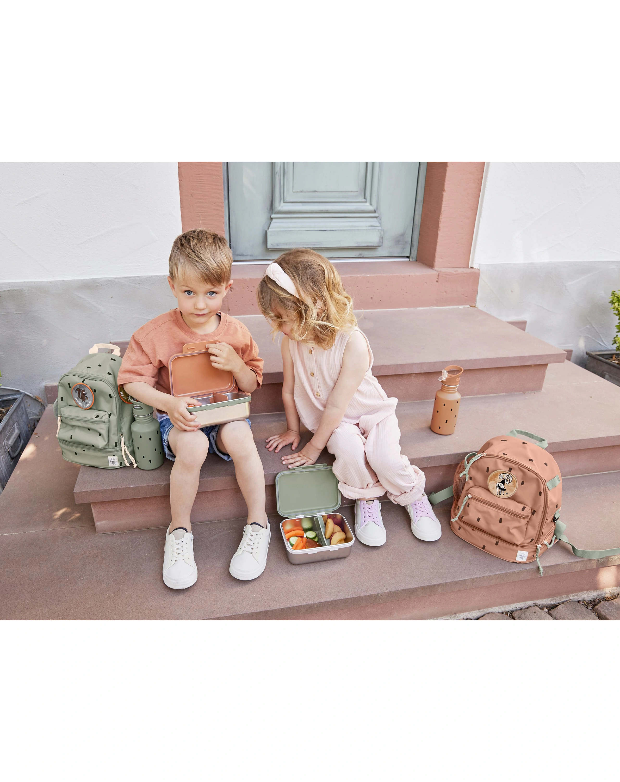 Rucksack HAPPY PRINTS (27x24x15) in light olive