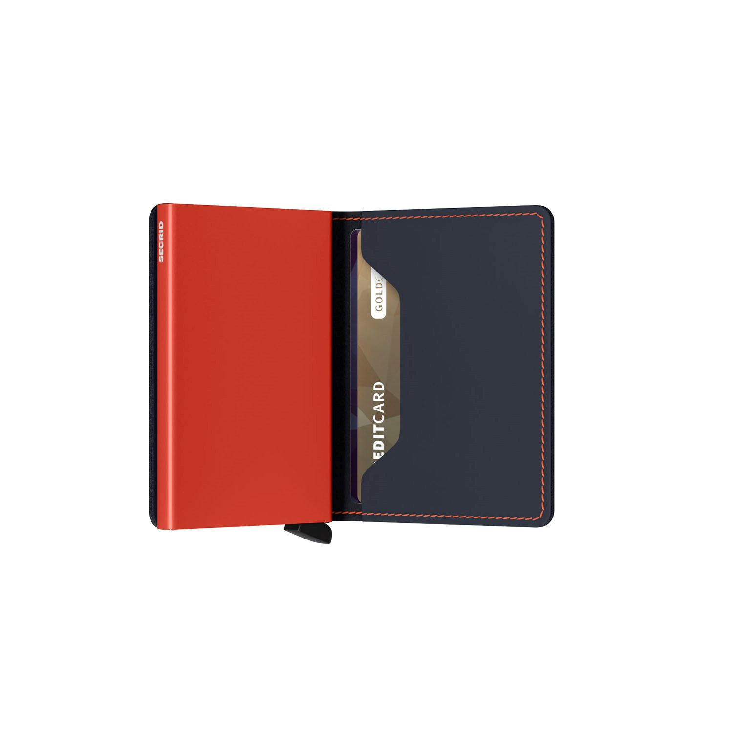 Secrid Slimwallet Portemonnee Matte night blue & orange