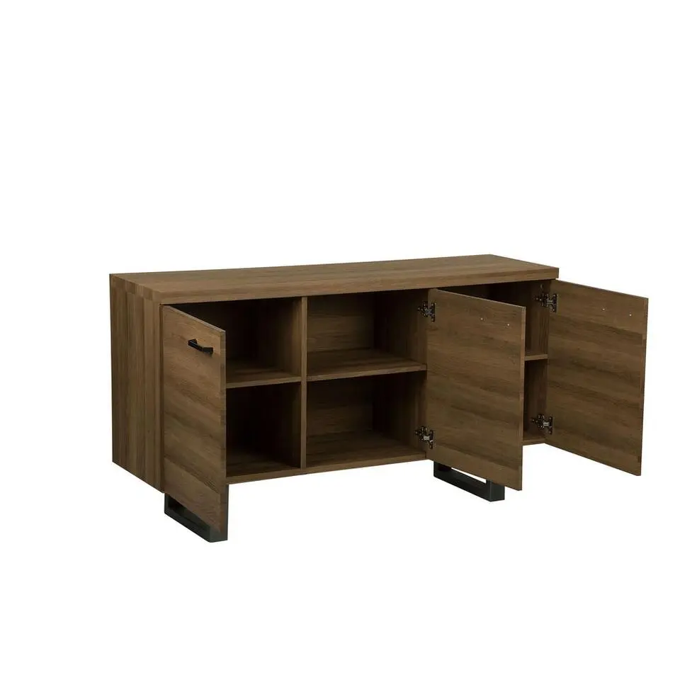 TIMBER L - Sideboard - Donkere houtkleur - MDF
