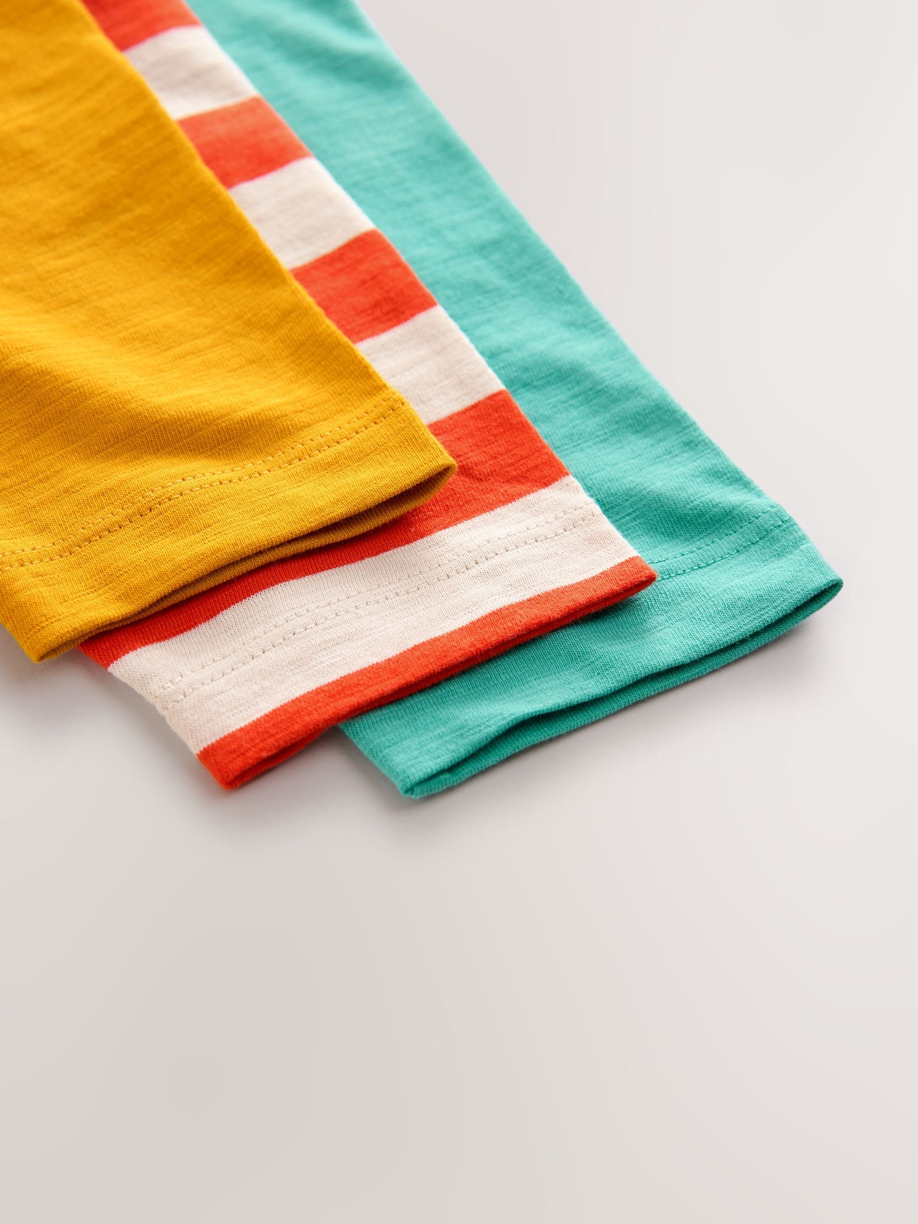 Meerkleurige Digger - Set van 3 T-shirts met grafische print en lange mouwen (3mnd-7jr)