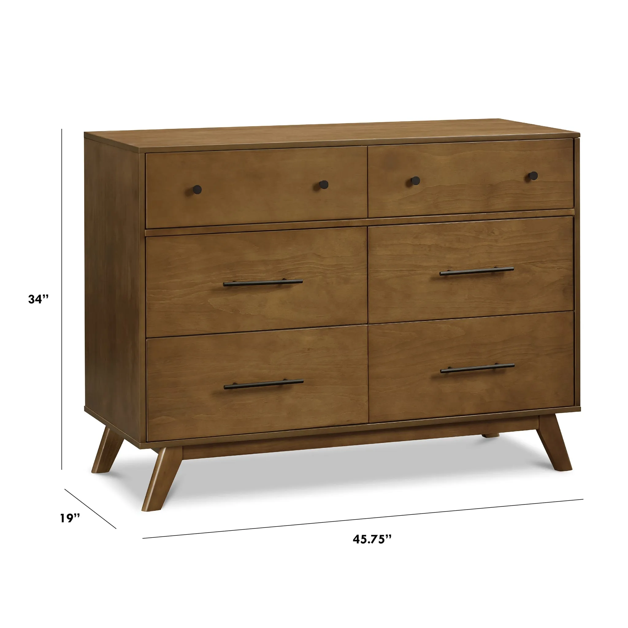 DaVinci Bureau 6 Tiroirs Otto - Noyer