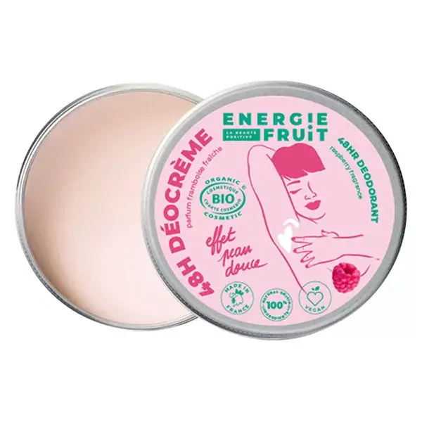 Energie Fruit Deocrème 48H Certifié Framboise Fraîche Bio par Ecocert 45g