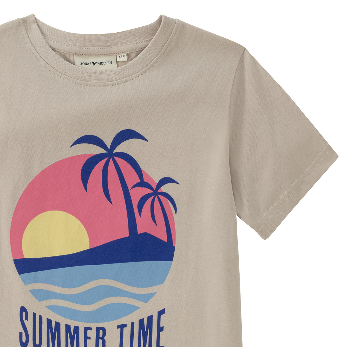 Jonas Nielsen Jungen T-Shirt mit großem Print beige