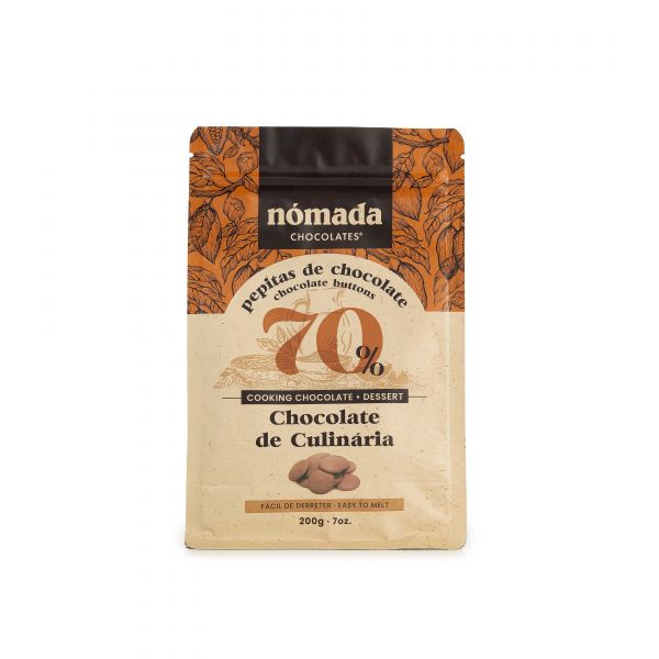 Nómada Pepitas de Chocolate de Culinária 70% 200g