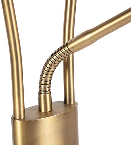 QAZQA - Moderne Stehleuchte I Stehlampe I Standleuchte I Lampe I Leuchte Bronze inkl. LED und Dimmer - Lexus Dimmer I Dimmbar I Wohnzimmer I Schlafzimmer I Deckenfluter - Stahl Länglich - I (nicht aus