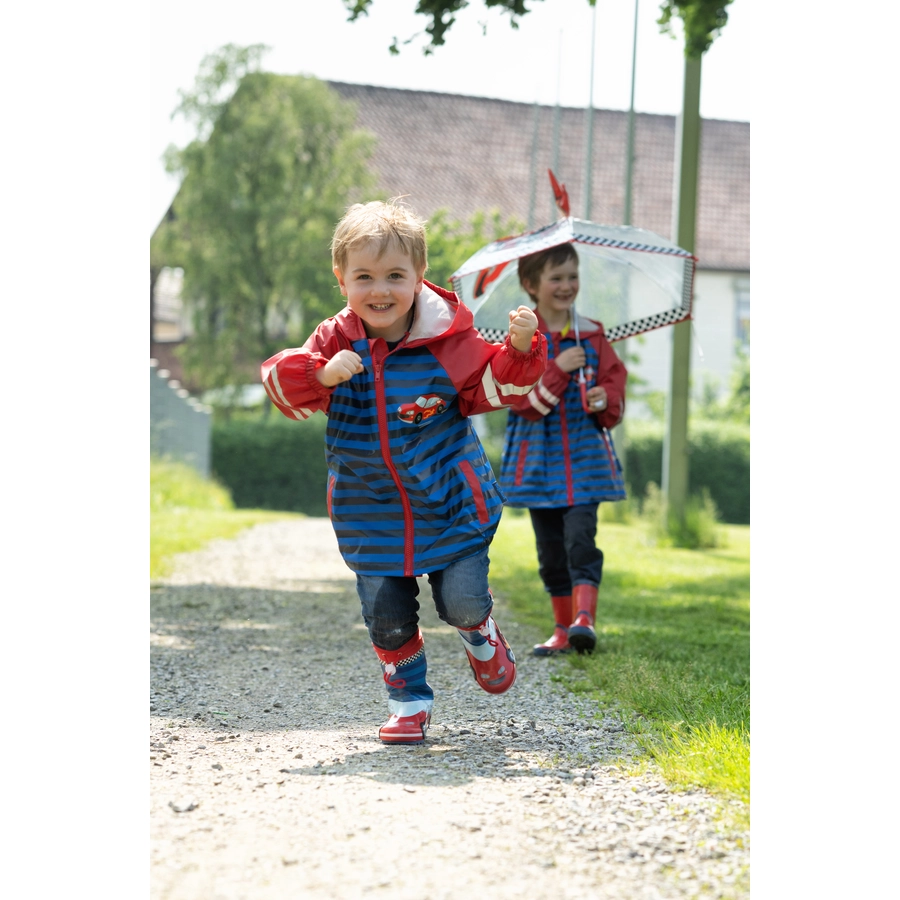Playshoes Gummistiefel Rennwagen rotblau