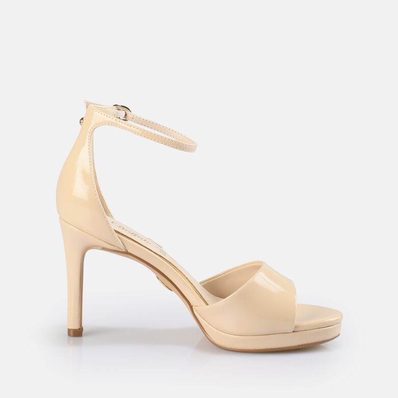 Ronja Sandales à talon vegan, beige