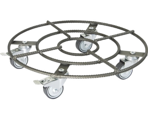 Wagner stalen installatiewagen, Ø 38 cm, draagvermogen 200 kg, grijs