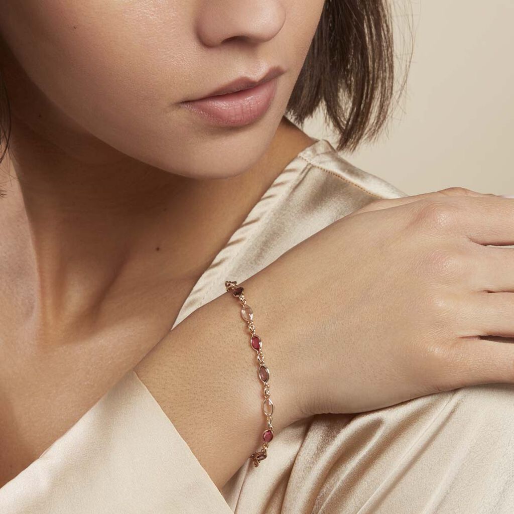 Bracelet Ilvaae Plaqué Or Jaune Pierre De Synthese