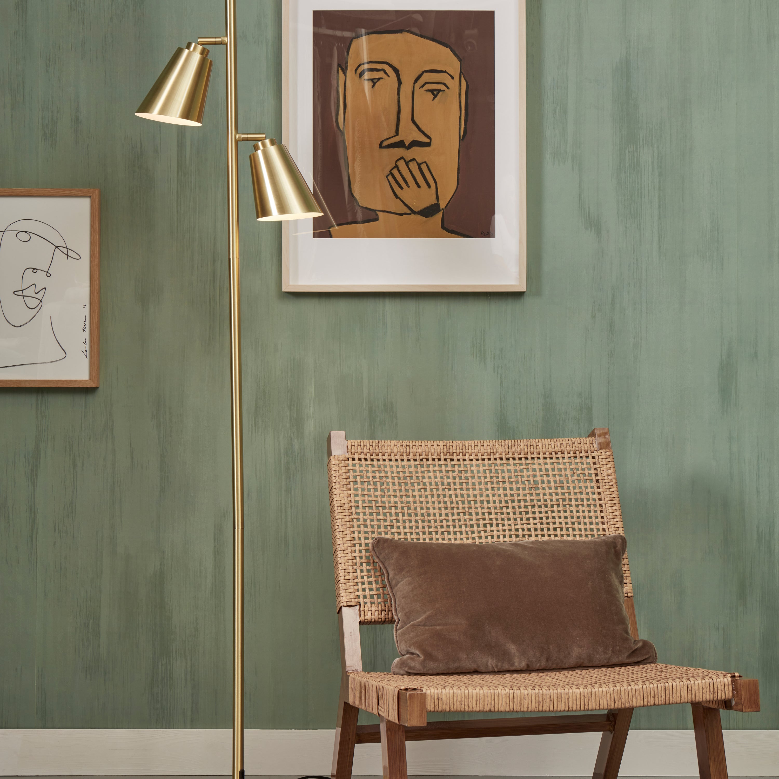 It's about RoMi Bremen Vloerlamp - 2-kap - Goud