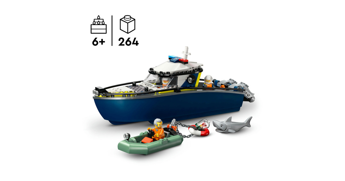 LEGOCity - Achtervolging met politieboot Constructiespeelgoed  (60456)