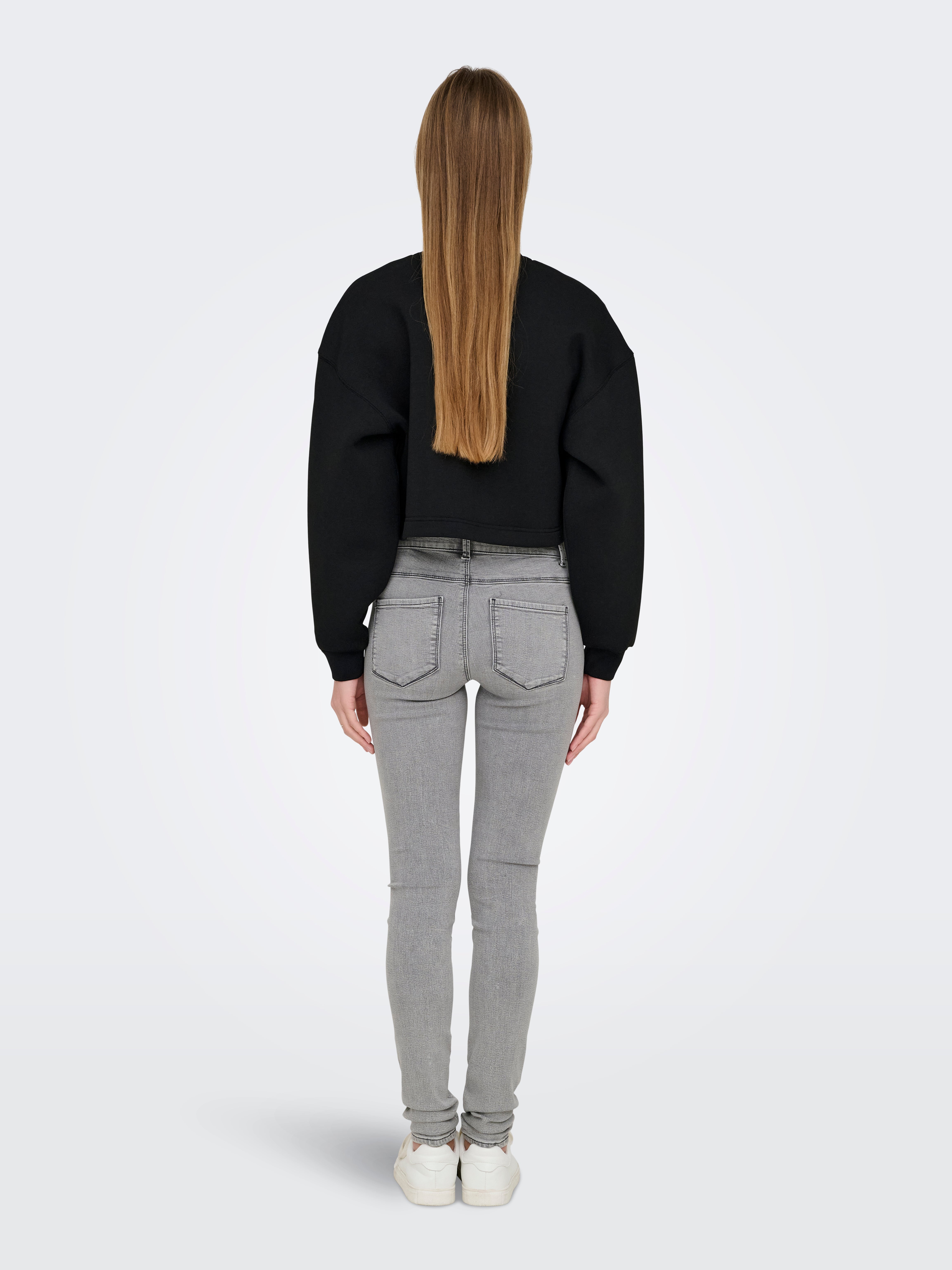 ONLRAIN Mittlere Taille Skinny Fit Jeans Light Grey Denim